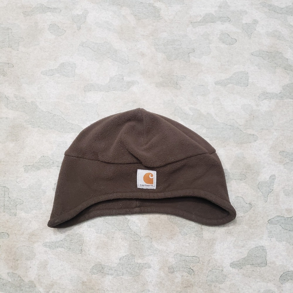 Carhartt Fleece Beanie Men One Size Brown Ear Flap Workwear